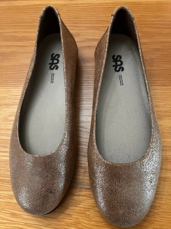 SAS Shoes - SAS Metallic Bronze Ballet Flats